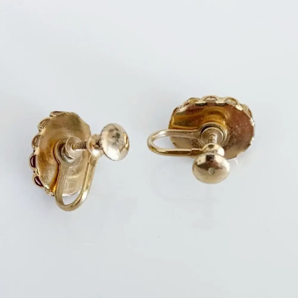 Vintage Screw Back Starburst Earring